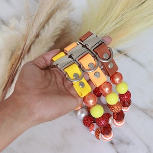 Fall beaded dog collar