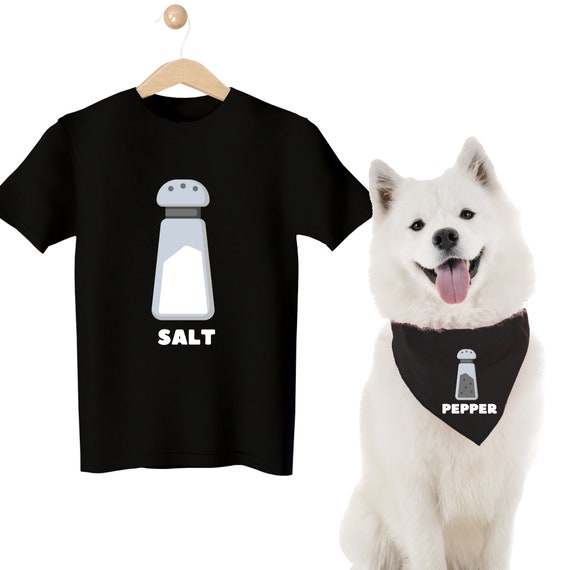 Dog and Owner Matching Halloween Costumes Dog Salt and Pepper Shakers Funny Dog Bandana and Shirt Set dog Lover Gift Pet Matching Clothes Etsy Canada