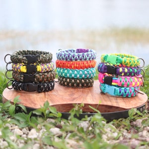Paracord Hundehalsband, schweres Hundehalsband, Makramee-Halsband für Mädchen, süßes Hundehalsband, starkes Jungenhalsband, Halsband für kleine und mittlere Rassen