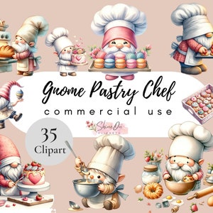 Clipart Chef De Pastelaria, Clipart Gnomo Chef, Clipart Pequeno Chef, Clipart Gnomo Rosa, Clipart Gnomo Dos Namorados, Chef Gnome Png, Gnomo De Assar Png