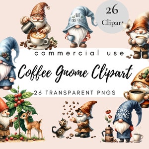 Coffee Gnome PNG Watercolor Coffee Beans Gnome Watercolor Coffee Gnome Clipart Coffee latte gnome, Watercolor Gnome Coffee, but first coffee