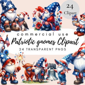 Gnome patriotique png, nain du Memorial Day png, nain du 4 juillet PNG, nain des États-Unis png, nain américain png, 4 juillet, jour de l'indépendance PNG