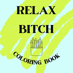 Funny Adult Coloring Book PDF – No Theme, Just Vibes | Digital Download for Stress Relief, Mood-Based Variety Pages