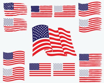 American flag SVG USA flag distressed flag svg files for Cricut USA Flag png grunge flag cut files 4th of July Patriotic bundle svg