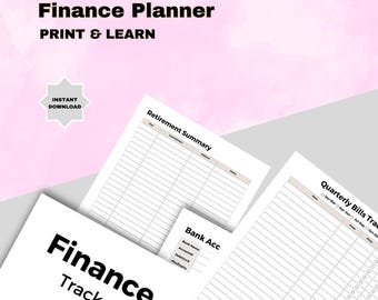 Editable Finance Planner Bundle, Simple Budget Plan, Yearly Bill Tracker, Biweekly Financial Planner, Weekly Money Saving, Income & Expense