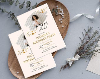 Wildflower Garden Birthday Invitation: Editable Floral Canva Template (Digital Download)