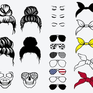 Download Messy Bun Svg Etsy