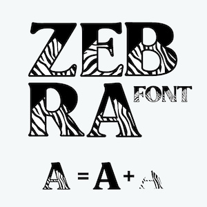 Zebra Font Svg Zebra Alphabet svg Zebra letters & Numbers svg Zebra svg Zebra print svg Zebra skin svg Zoo svg Cricut Cutting files