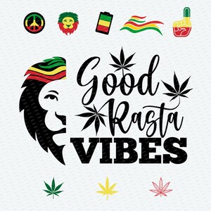 Löwe Eins Liebe SVG Good Vibes svg Unkraut Marihuana svg Cannabis Blunt Smoke svg Rasta SVG Rasta Sticker svg Rasta Schneidedateien Cricut 420