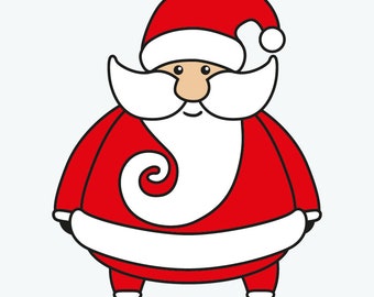 Santa Claus SVG, Christmas Cricut Cutting File (Digital Download)