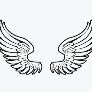 Ailes SVG ailes d&#39;ange ciel volant plume ailes coupe fichier svg commémoratif