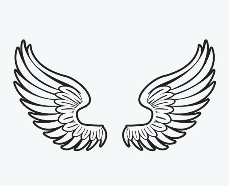 Download Wings SVG Angel Wings Heaven Flying Feather Wings Cut File ...