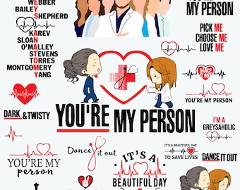 You are my person svg Hospital svg Save lives svg Cutting files Cricut svg Girls SVG Memorial Cut files svg It's a Beautiful Day svg