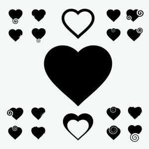 Corazón Svg Corazones elegantes Svg Día de San Valentín Svg Amor Svg Recién nacido Svg