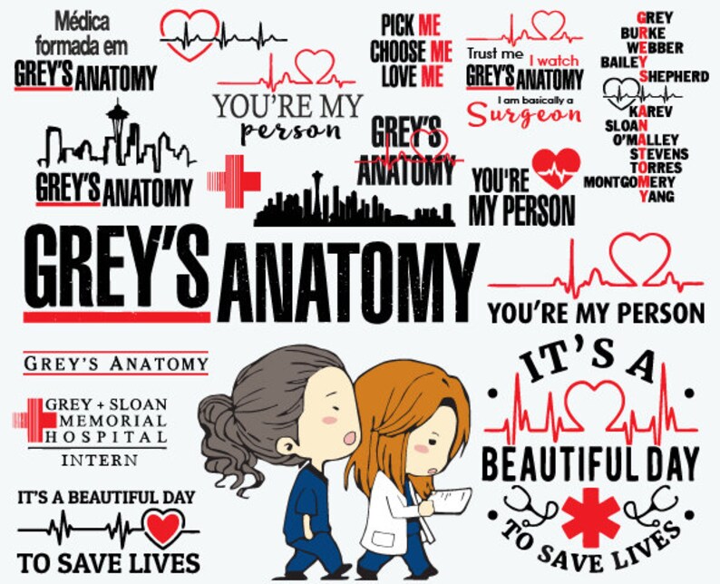 Download Greys Anatomy Svg Files Free - Layered SVG Cut File