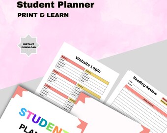 Weekly Study Planner Printable PDF | Student Semester Planner | A4 & US Letter