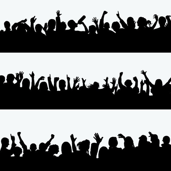 Dancing Crowd Svg Party Crowd svg silhouette Cheering crowd svg Night Club svg party svg People Party Silhouette Friends SVG Dance Disco