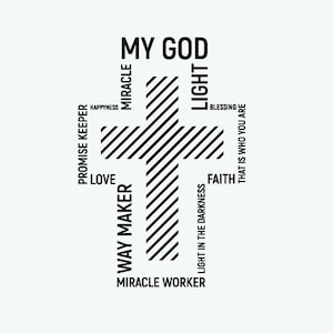 Waymaker SVG Wundertäter Versprechen hüter mein Gott Christliche Religion Bibel Kreuz shirt Way Maker Kirche Anbetung Cut Files für Cricut Vinyl