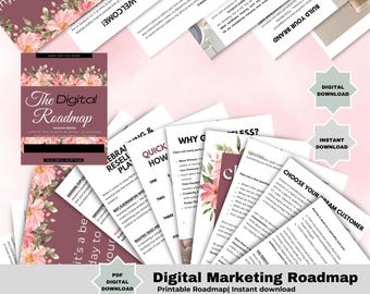Digital Marketing Roadmap With PLR, DFY Money Mindset Digital Marketing Guide With Resell Rights, PLR Digital Product To Sell on Etsy