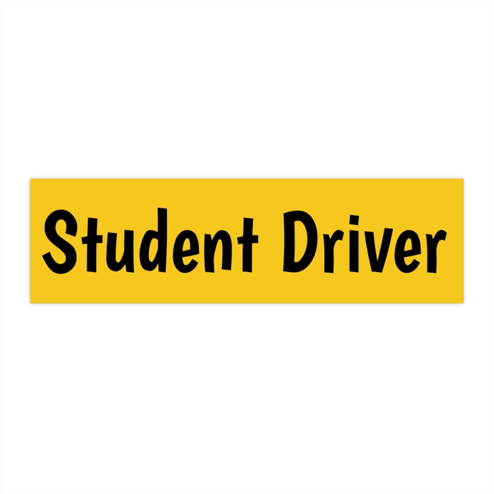 Student Driver Bumper Stickers Etsy