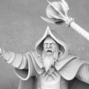 Dark Wizard & Accessories Miniatures | Wizard Miniatures | Wizard Tower Miniatures | Mage Miniatures | STL Miniatures