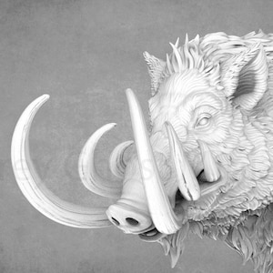 Spirit Boars Miniatures | Japanese Folklore Miniatures | Dragon Trappers Lodge