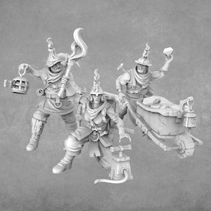Niesamowity zestaw górników i terenów kopalnianych | STL Miniatures