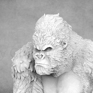 Miniatura di gorilla in resina: modello di rifugio dei cacciatori di draghi