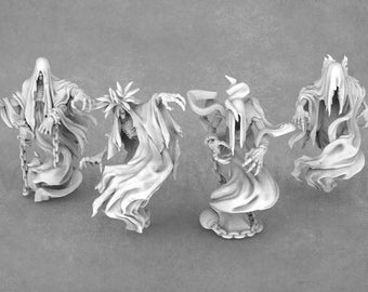 Specter Miniatures Set: 28mm/32mm Resin Tabletop Figures - White Werewolf Tavern