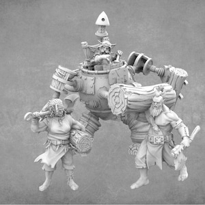 Figurines fantastiques de bûcheron : terrain de village, miniatures STL