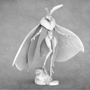 Moth Queen Miniature: 3D Printed Resin Model - Epic Miniatures
