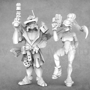 Warforged Fighter Miniatures | Artificer | Ranger | Rogue | Druid | Warlock | Monk | Titan | Warrior | Bite The Bullet
