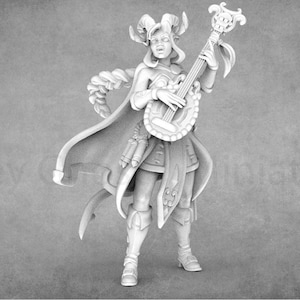 Astoria, The Tiefling Bard Miniature - Galaad Miniatures