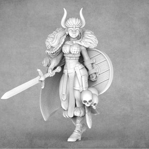 Female Dwarf Miniature: Resin Fighter, Princess - Epic Miniatures