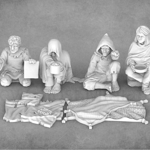 Townsfolk Miniatures | Prisoners | Guards | Beggars | Tiny Furniture