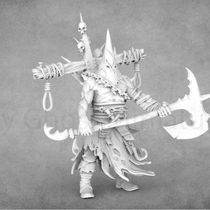 Unchained Executioner Miniature: Fantasy Resin Model (28mm-75mm)