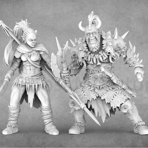 Fantasy Orc Miniatures | Warrior | Warlock | Berserker | Thrower | Warlord | Cripple God Foundry