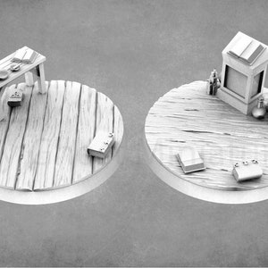 Wizard&#39;s Lab Miniature Bases: 3D Printed Resin, Fantasy RPG