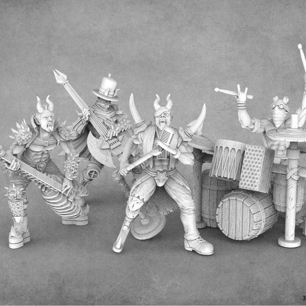 Tiefling Heavy Metal Bards | Heavy Metal Band | Dragon Trappers Lodge