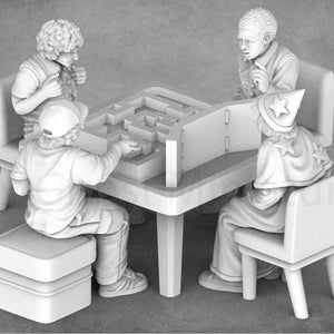 Townsfolk Miniatures | RP Gamers | Card Players | Citizens |Villagers | Tiny Furniture