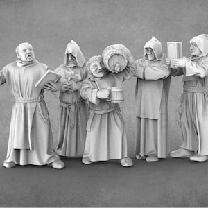 Sammlung von Mönchminiaturen | 28 mm Mönche | 32 mm Mönche | 54 mm Mönche | Asgard Rising Miniaturen