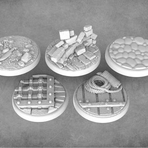 25mm Fantasy Miniature Bases: Detailed Resin Upgrade