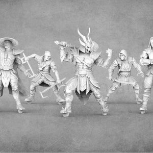 Match à mort !  C&#39;est l&#39;heure du combat.  Un ensemble de figurines inspirées de jeux vidéo | IA Studio