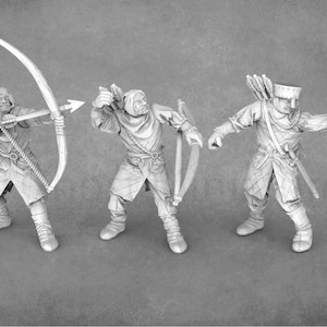 Modular Medieval Archer Miniatures: 28mm/32mm Scale, Asgard Rising