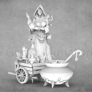 Lady Naya,  The Potion Vendor | Great Grimoire