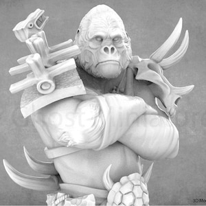 Humble Kaeng, Hero of Trongo  | Gorilla Miniature | Dragon Trappers Lodge