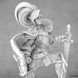 Riniya Wynvalur, Rikets Beskyddare | Alvminiatyr | Kvinnlig Krigare | Cast n Play