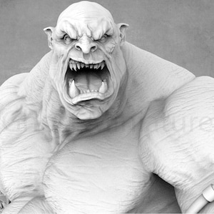 Resin Ogre Miniature: Tabletop RPG Model by Rescale Miniatures