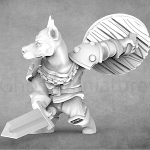 Doberman Dogfolk Miniatures | Archer | Warrior | Monk | Wizard | Barbarian