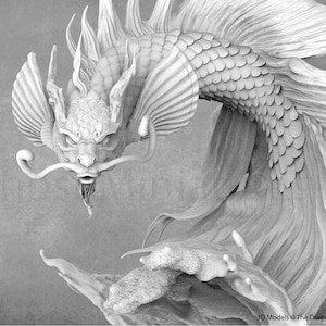 Koi Dragon Miniature - The Dragon Trappers Lodge